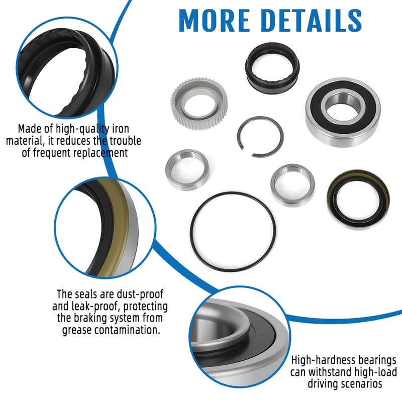 WIKIBB for Toyota Rear Wheel Bearing & Seal Kit for Tacoma 2000-2004 Tundra 2000-2006, Assembly Replacement Set for Toyota Tacoma Tundra Accessories OEM 90310-50006, 43517-35010 - Image 5